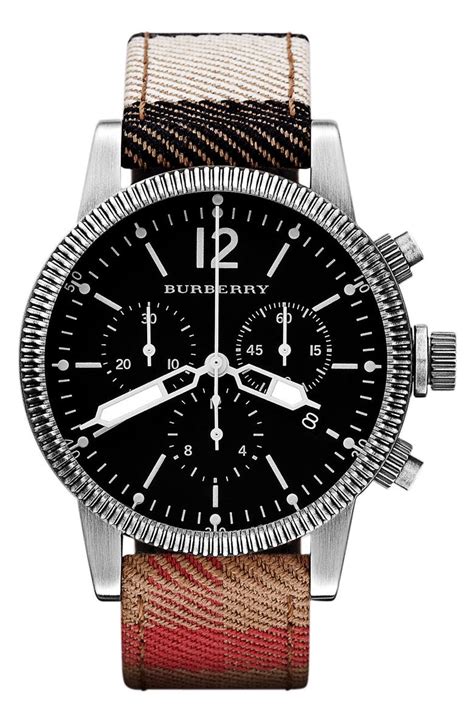 Burberry Chronograph Check Strap Watch for sale 